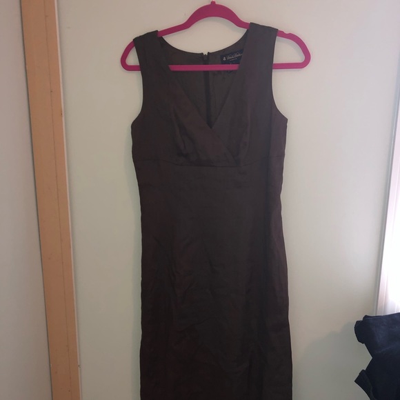 Brooks Brothers Brown Linen Dress size 6 - Picture 2 of 6